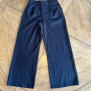 Halara Wide Leg Black Work Pants Dress Trousers Womens Medium Comfort